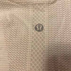 LuLuLemon White Long Sleeved Compression Workout Top